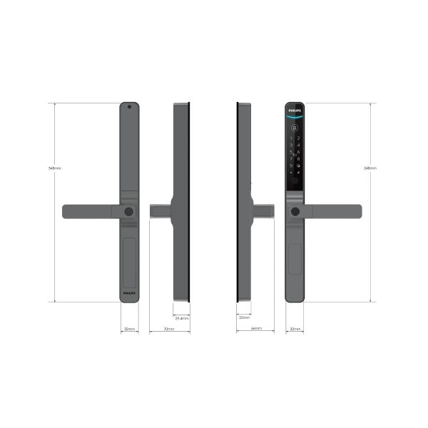 The New Philips 611-18HBS Dual Sided Smart Lock